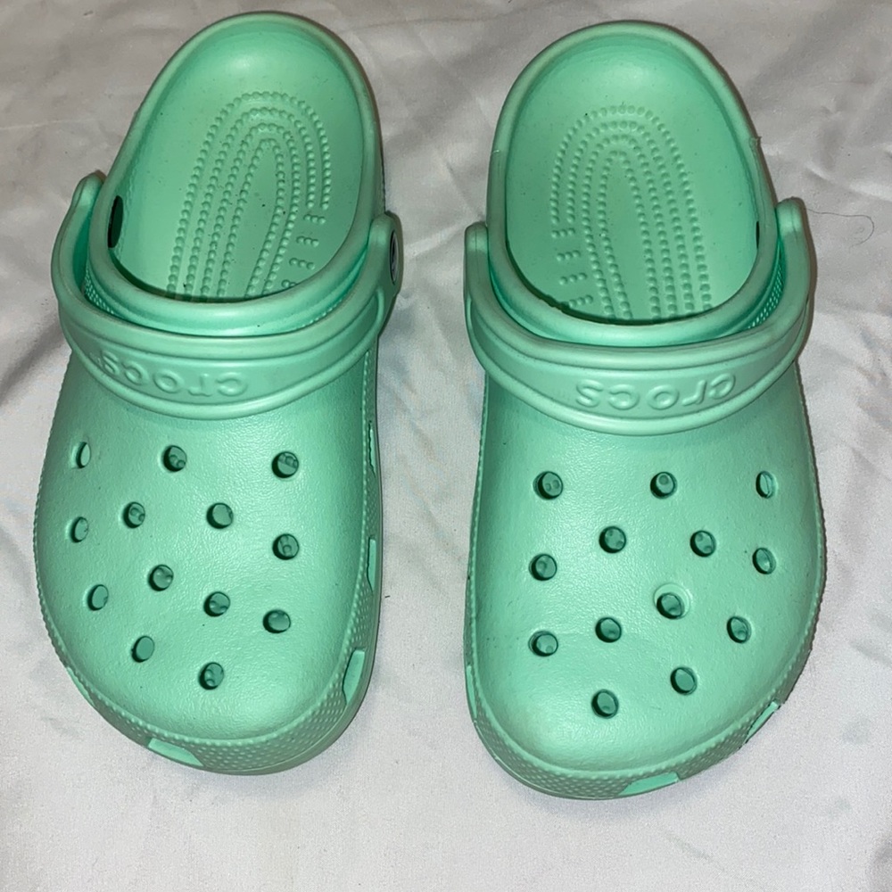 Mint Green Crocs Size 4M or 6W